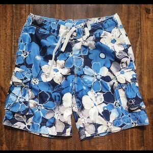 Op Ocean Pacific Men's Floral Swim Trunk Board Shorts Size M 32/34